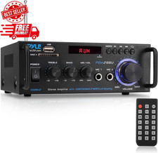 200W Stereo Power Amplifier with Bluetooth - Dual Channel Audio Receiver - LED D