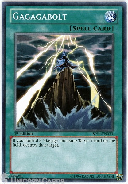 SP14-EN033 Gagagabolt : Starfoil Rare 1st Edition Mint YuGiOh Card