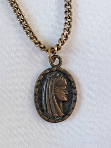 Barbie Mattel 1974 Sweet 16 Metal Pendant 16" Chain Necklace