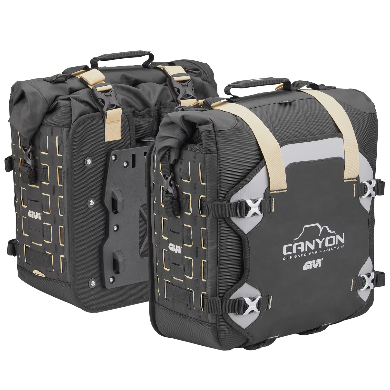 Givi Pair Waterproof Motorbike Motorcycle Panniers 35 Litre - GRT709B Canyon
