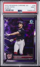 2022 BOWMAN CHROME SAPPHIRE ED PURPLE #30 JUAN SOTO 3/25 PSA 9