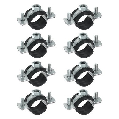 8pcs 1'' Split Ring Pipe Hanger Wall Mount Pipe Bracket Clamp (M8),
