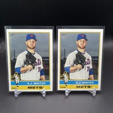 2025 Topps Heritage High Number #597 AJ Minter New York Mets (2) Cards