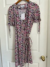 & Other Stories NWT pink and lilac floral wrap dress 