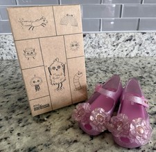 Mini Melissa Shoes Ultragirl Springtime Jelly Sandals Glitter Pink Toddler 8