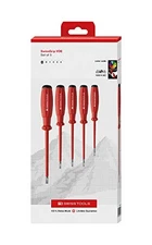 PB Swiss Tools 5-Piece SwissGrip Insulated Flathead Screwdriver Set 58538CBB