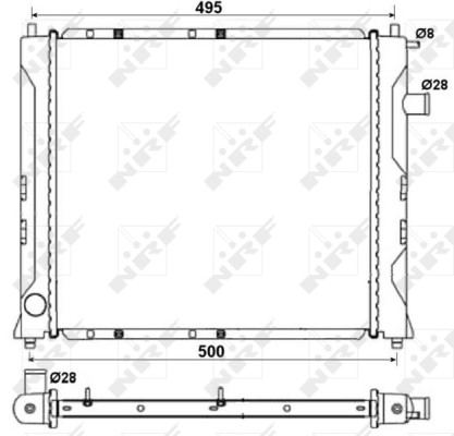 NRF 58107A Radiator, engine cooling for MG,ROVER
