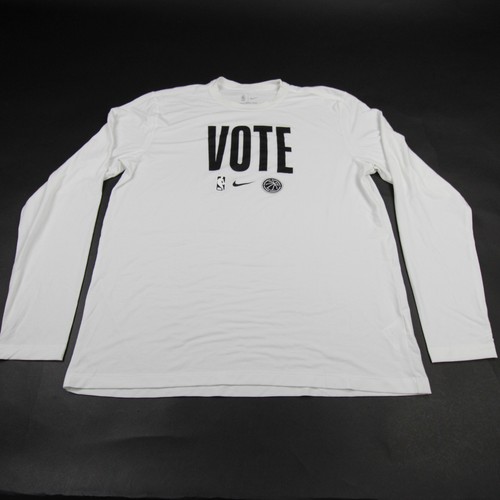 Nike NBA Authentics Long Sleeve Shirt Men's Off-White Used L