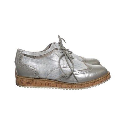 Schnürschuhe, Größe: 38, Silber, Damen #DlP