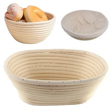 Bread Proofing Basket Banneton Brotform Dough rattan bread basket round oval set