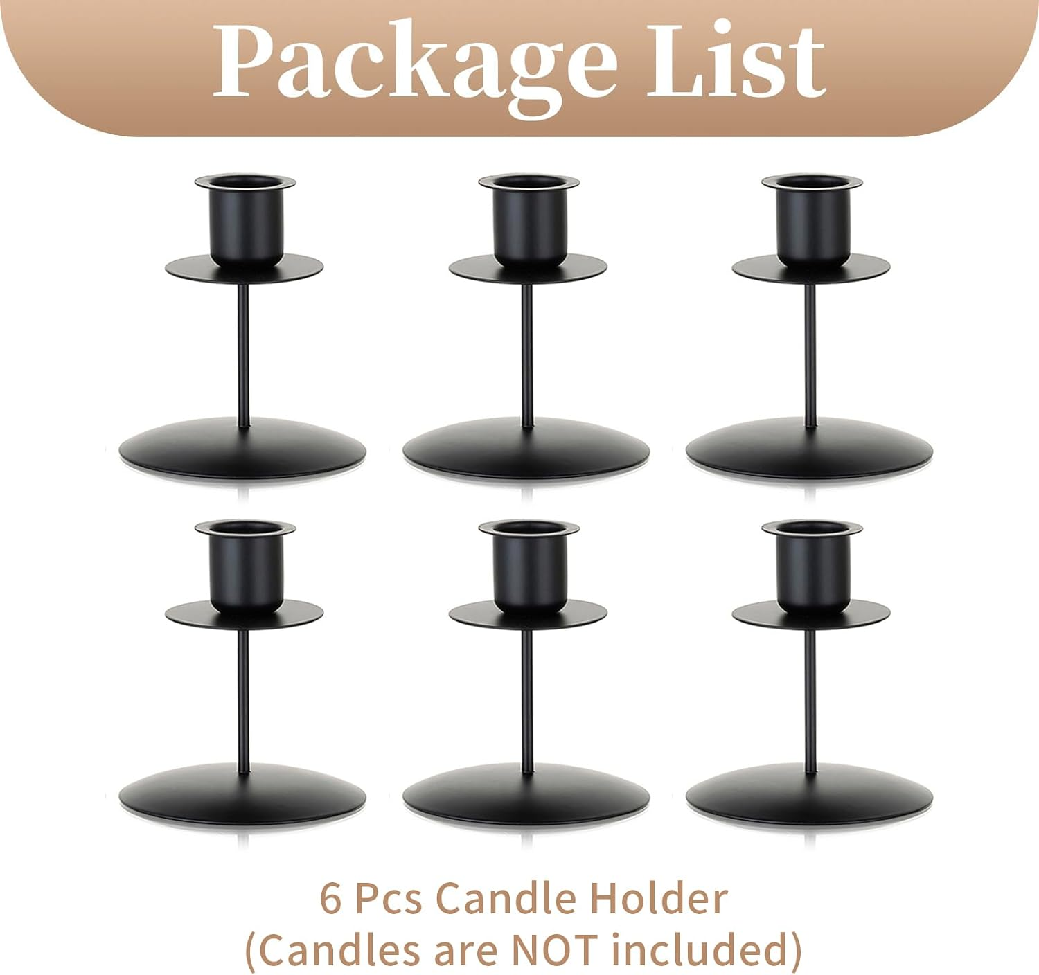Candle Holders Table Centerpiece Black Taper Candles Holder for