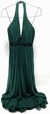 Pamella Roland - Green Silk Chiffon Maxi Dress/ Gown - 8 - Halter *Read Desc* | eBay Pamella Roland - Green Silk Chiffon Maxi Dress/ Gown - 8 - Halter *Read Desc* | eBay