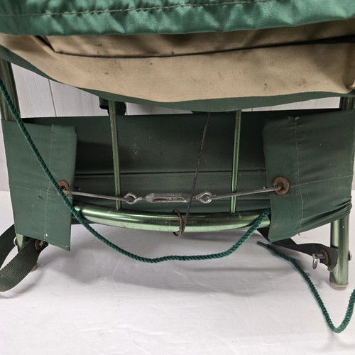 Vtg Ecology 1 Kmart Hiking Backpack Aluminum External Frame Green White Striped - Picture 4 of 14
