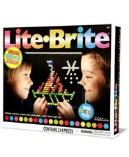 Lite-Brite Magic Bigger Brighter Screen Classic Art Game Kid Children 214 pieces