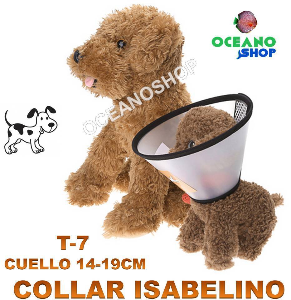 COLLAR ISABELINO COLLARIN PERRO GATO T7 CUELLO 14-19cm PROTECCION HERIDA D7 5015