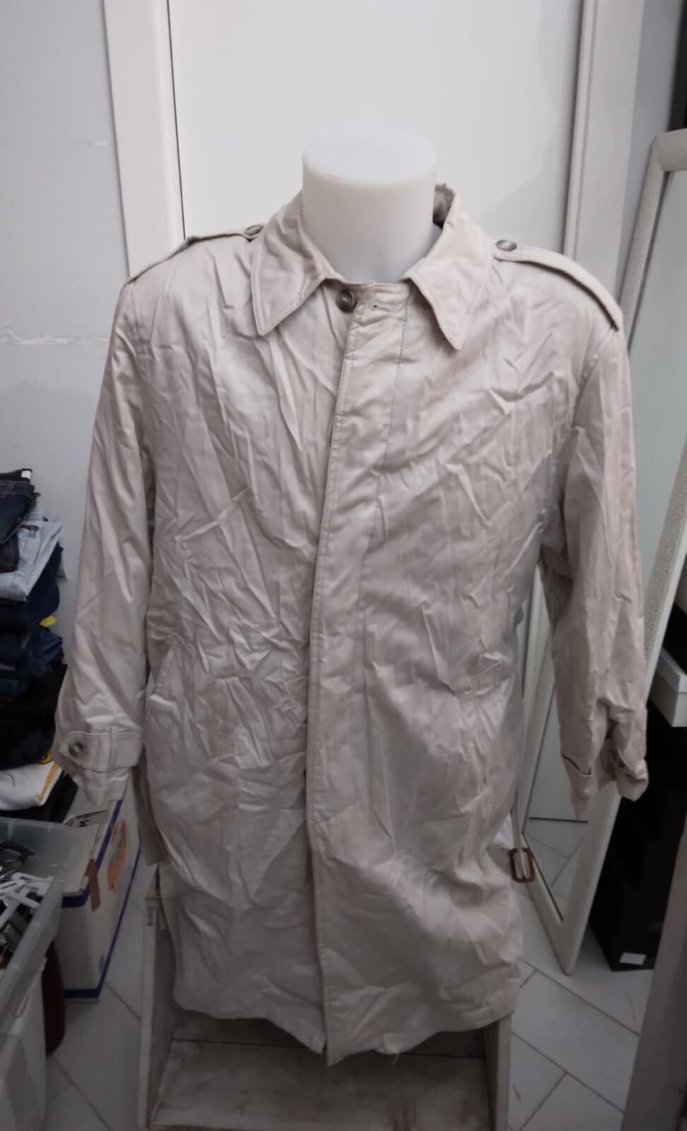 Trench Icom Cotton Used Men Size 48 Ice XXC244L