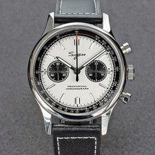 Sugess Chrono Heritage SWANNECK Panda Dial Chrono Watch SEAGULL 1963 SUPANK300SN