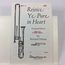Rejoice ye Pure in Heart Vineyard Haven Richard Dirksen Choral Octavo Lot 20