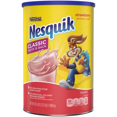 Nestle Nesquik Strawberry Flavor Powder Drink Mix, 35.5 oz