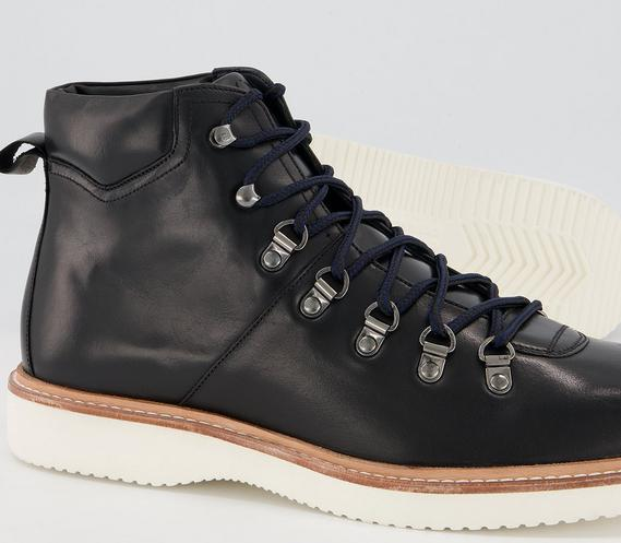 Men\'s Ted Baker London Liykerr Black & White Leather Ankle Hiking Boots Size 10 Ted Baker Men main image 2