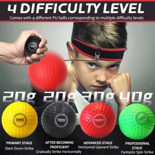 Stealth Sports Speed Ball Boxing - MMA Speed Bag & Hanging Swivel Kit pour entraînement de boxe - Sac de frappe pour Muay Thai, Kickboxing, Arts Martiaux, Reflex et Speed Training Striking