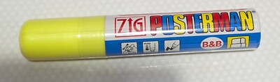 Kuretake Zig Posterman Marker groß & breit (15 mm Feder): fluoreszierend gelb