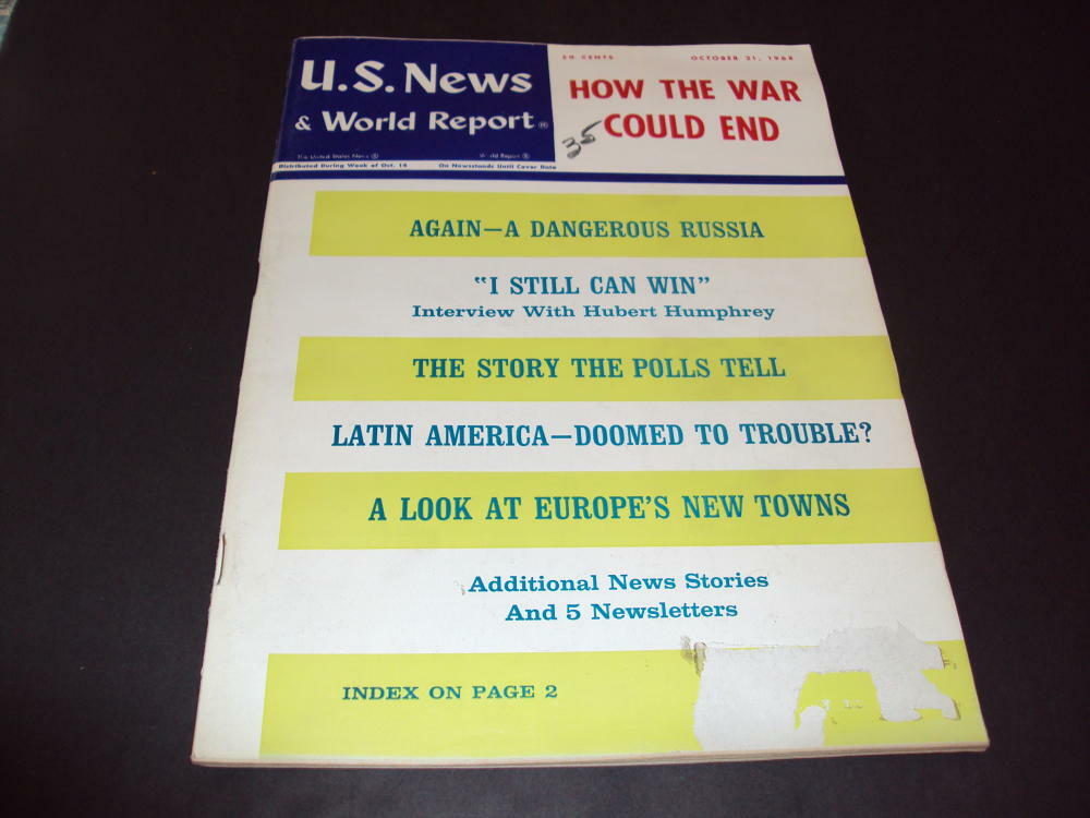 US News World Report Oct 21 1968 How The War could End      ID:37714