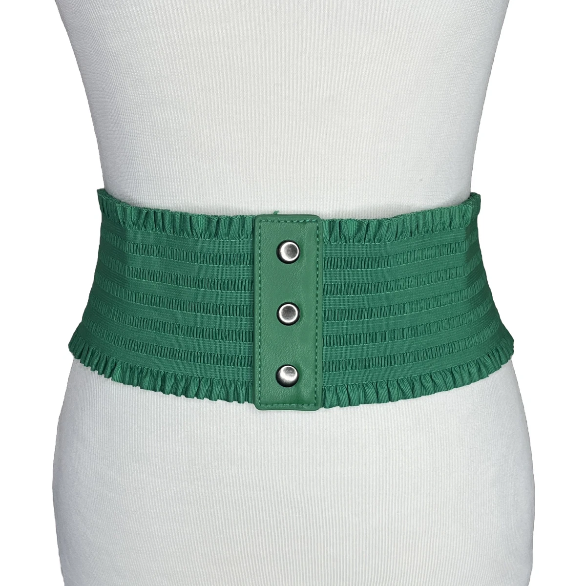 Green Elastic Wide Belts for Women for sale | eBay display picture 1