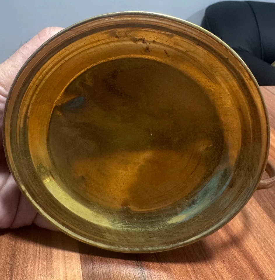 Cafetera turca egipcia hecha a mano de latón (quemador de alcohol) sin olla Foto 4 de 4