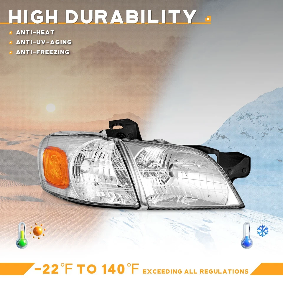 Headlights+Corner Lamps For 1997-2005 Chevy Venture Pontiac Montana L+R Foto 4 de 4