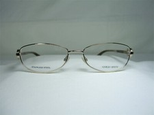 Giorgio Armani eyeglasses square oval frames Stainless Steel men women NOS