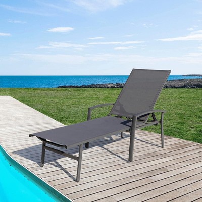 Nuu Garden Outdoor Chaise Lounges 25.4''Hx6''Wx50.4''D Adjustable Backrest Folding