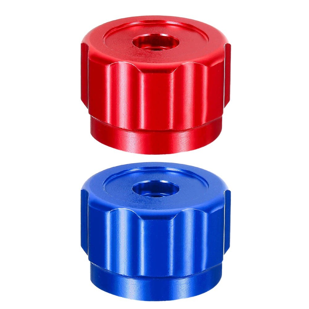 Round Wheel Handle Aluminum Alloy Faucet Handle – Manifold Gauge Knob For Air Conditioner & Outdoor Faucets, 6.6mm Square Mount