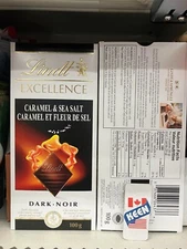 Lindt EXCELLENCE Caramel & Sea Salt Dark Chocolate Bar, 100 Grams, Exp:2026/10