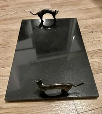 Michael Aram SIGNATURE Cat Cheese Board Black Granite