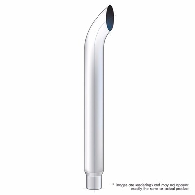 6 Inch Curved Reduce to 5 Inch O.D. Bottom Exhaust - 36 Inch Length 