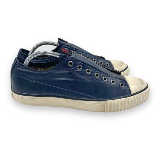 John Varvatos Bootleg Mens Size 9 US FB0001U1 Blue Black Laceless Slip On Shoes - 第 1/9 張圖片