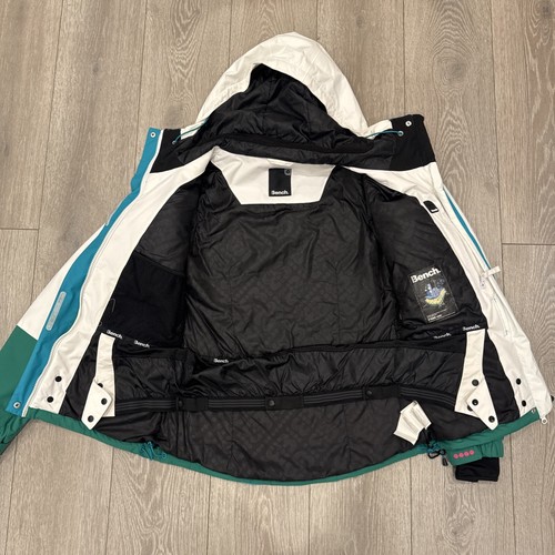 Bench Ladies Winter Ski Jacket Hiking Size M EU 38 Multi Color Green White - Picture 4 of 15