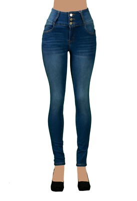 High Waist Stretch Push-Up Colombian Style Levanta Cola Skinny