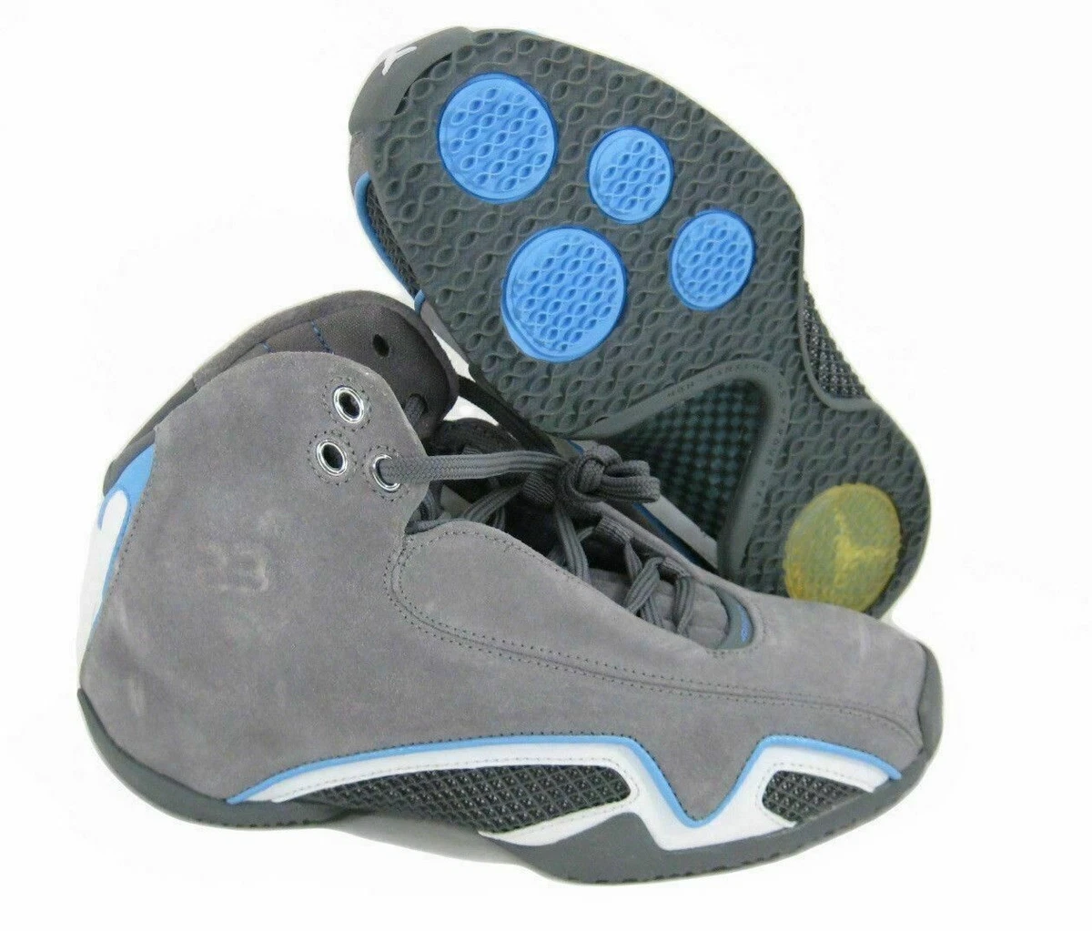 Air Jordan XXI 21 Basketball Shoe Retro Gray Suede Sz 3.5Y 313039 002 2005 vtg