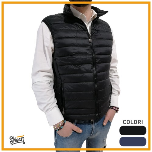 Piumino Smanicato da Uomo Gilet Leggero senza Maniche Giubbino Giacca Slim  Fit | eBay