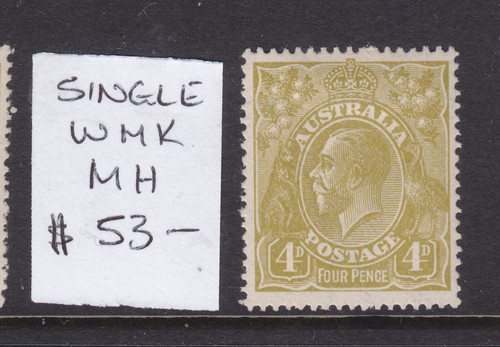 KGV 4d OLIVE SINGLE WMK *****MH***** .