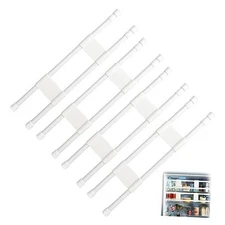 RVGUARD Double RV Refrigerator Bar Adjustable Fridge Tension Rod Holds 4 Sets