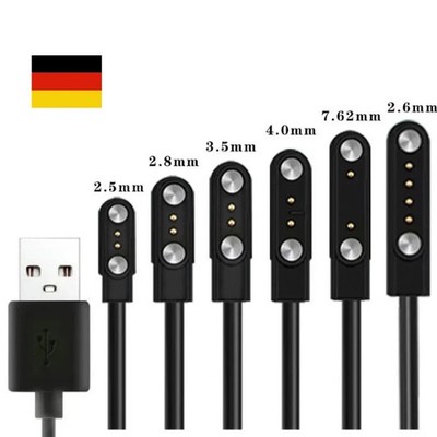 USB Ladekabel Für Xiaomi Haylou Solar LS05 Smart Watch 2 polig Magnetisch 4mm