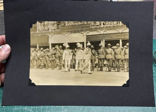 British Military Army Parade Inspection Photograph Bermuda Poss WW1 Era REF#F10