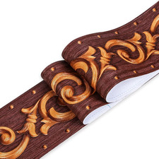 1403 Elegant Brown Floral Wallpaper Border 3D Peel and Stick Wall Border Self Ad
