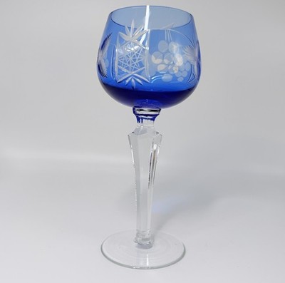 Nachtmann Traube Wine Hock Emerald Blue Crystal Glasses