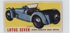 1961 Topps Sports Cars Lotus Seven Grey Back 1 G3e