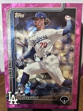 2025 Topps Series 1 - Justin Wrobleski #204 Pink Diamante Foil (RC)