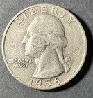 1956-D Silver Washington Quarter (Circulated) - (#3033) Very Fine Condition